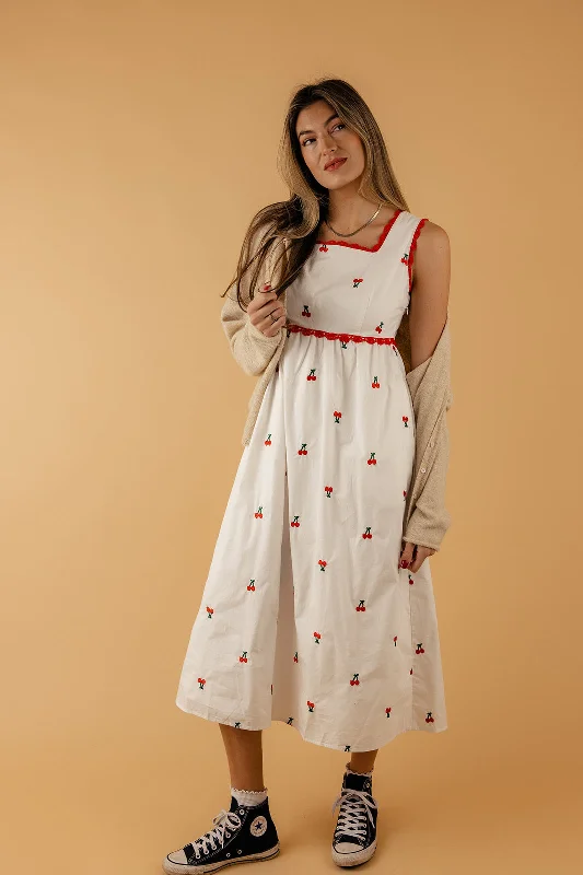 Cherry Pie Lace Trim Dress Tunics Business professional