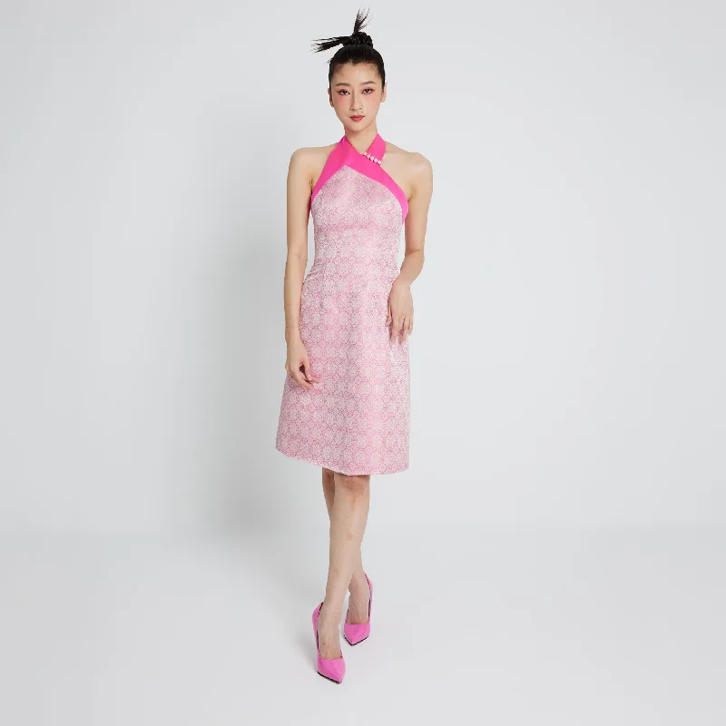 Jin Ming Songket Halter Dress Tunics Chic fashionable