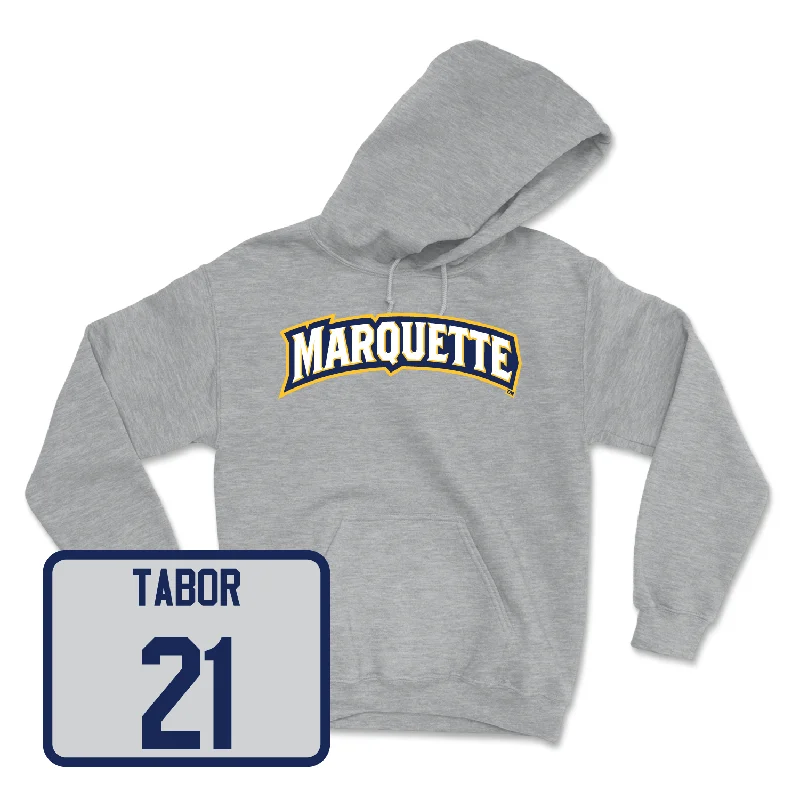 Sport Grey Women's Soccer Wordmark Hoodie Hoodie with Hem Contrast Bold Stylish