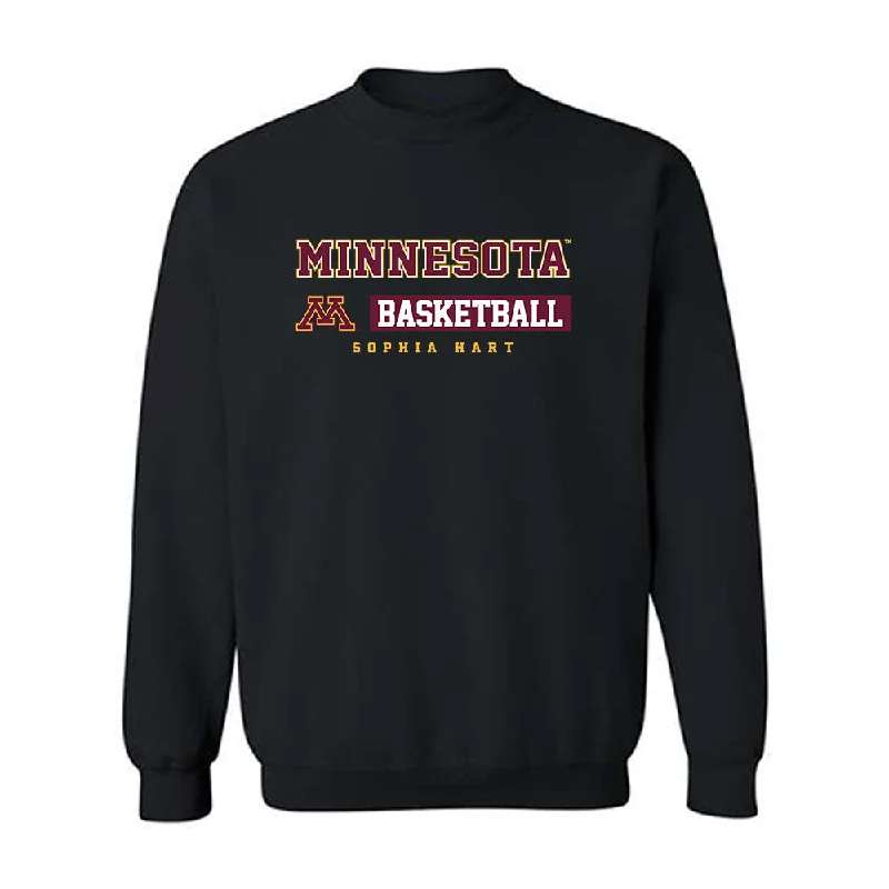 Minnesota - NCAA Women's Basketball : Sophia Hart - Classic Fashion Shersey Crewneck Sweatshirt Hoodie with Hidden Zipper Minimalist Clean