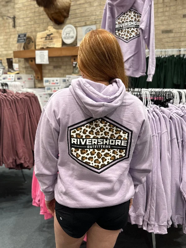 RSO Leopard Hoodie, Orchid Hoodie with Full-Zip Functional Layering
