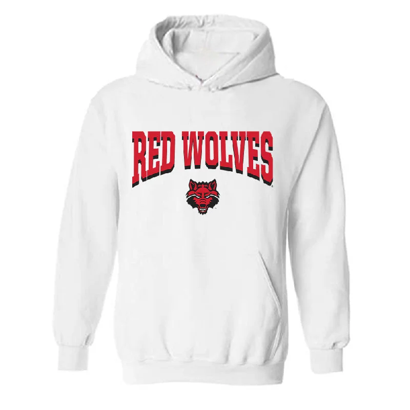 Arkansas State - NCAA Women's Basketball : Annaliese Griffin - Classic Shersey Hooded Sweatshirt Hoodie with Distressed Vintage Worn