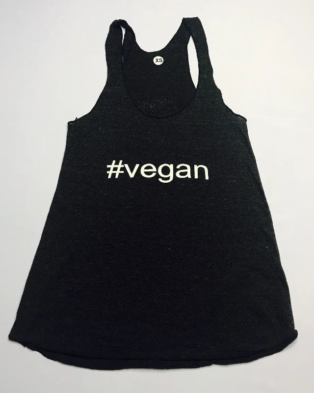 #Vegan Womens Tri-Blend Racerback Tank mesh tank top