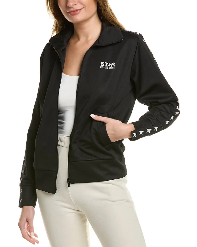 Golden Goose Stars Zip Track Jacket Front Pockets Side Pockets Patch Pockets
