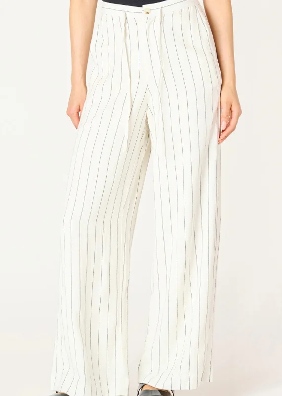 Wide Leg Elastic Waist Pants Elegant Trouser Pants