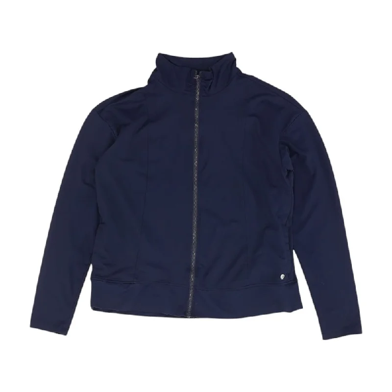 Navy Solid Active Jacket Denim Jacket Leather Jacket Suede Jacket
