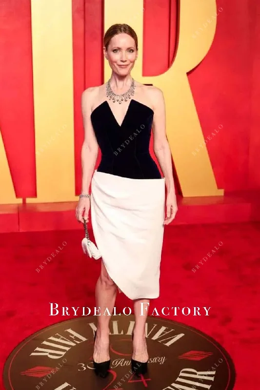 Leslie Mann Two-Tone Strapless 2024 Oscars After Party Dress Tunics Spring floral