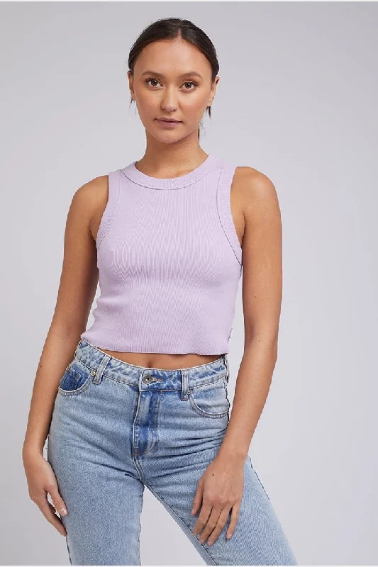 Silent theory frida tank - purple relaxed fit tank