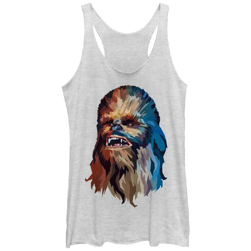 Women's Star Wars Chewbacca Art Racerback Tank Top one shoulder tank