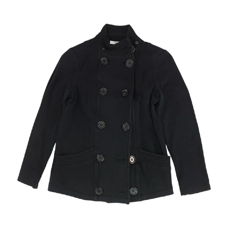Black Solid Lightweight Jacket V-Neck Jacket Boat Neck Jacket Square Neck Jacket