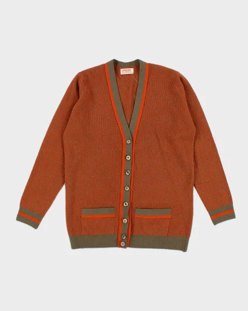 Vintage Jageger Lambs Wool Cardigan - M Plaid Cardigan Polka Dot Checkered