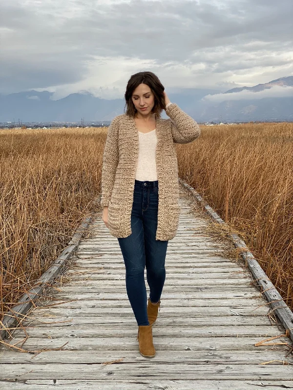 Crochet Kit - Coffee Shop Cardigan Lightweight Heavyweight Midweight