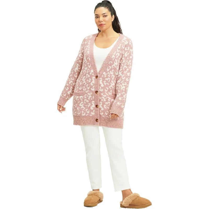 Women's UGG Joselyn Cardigan Cliff Leopard Lightweight Heavyweight Midweight