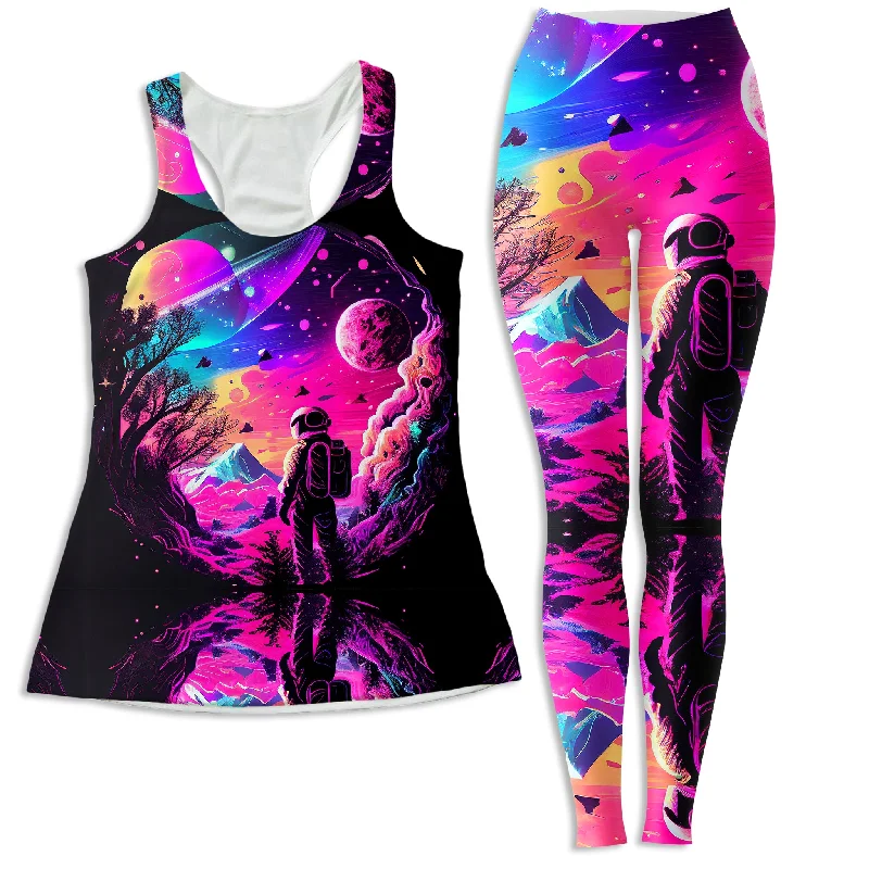 Metasphere Women's Tank and Leggings Combo tie dye tank