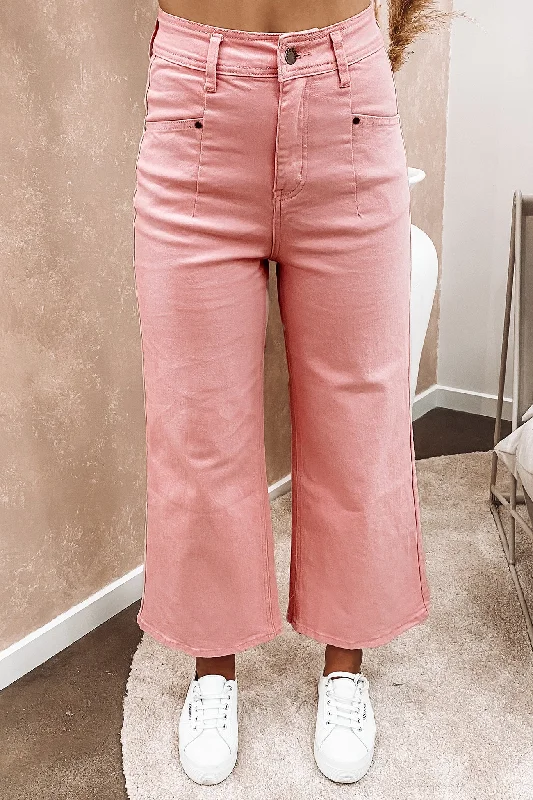 Hilary Pant Pink Classic Chino Pants