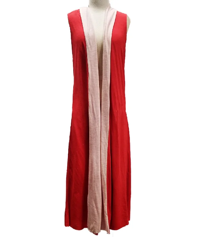 Wool Reversible Sleeveless Cardigan Print Jacquard Patchwork