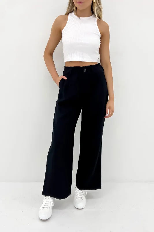 Jackie Pant Black Trendy Printed Pants