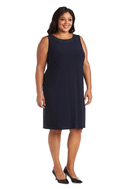 R&M Richards 3221W - Jacket Jewel Formal Dress Zippered Front Buttoned Front Snap Front