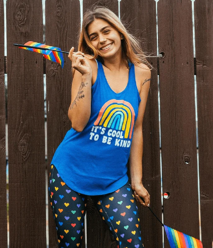 Cool To Be Kind Racerback Tank Top spandex blend tank