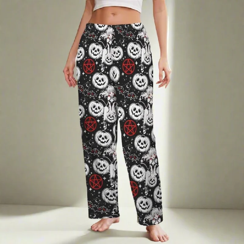 Gothic Halloween Anime Women's Pajama Pants Classic Stretch Pants