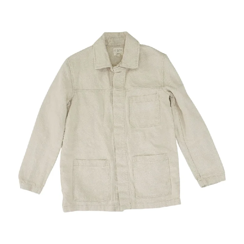 Ivory Solid Jacket Ribbed Jacket Pleated Jacket Ruffled Jacket