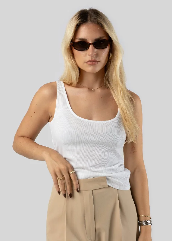On-The-Go Tank Top White mint tank top
