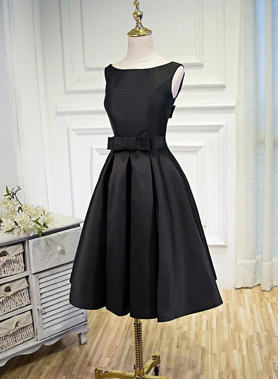 Black elegant cute simple knee-length mid-length satin homecoming dress prom dress evening dress party dress gh188 Tunics Velvet soft Black elegant cute simple knee-length mid-length satin homecoming dress prom dress evening dress party dress gh188 Tunics Velvet soft