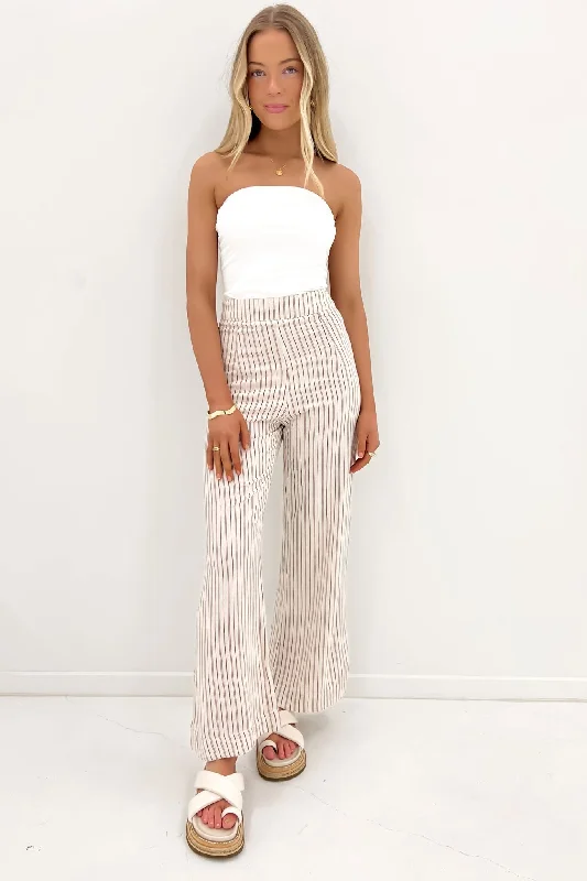 Dorothy Pant Red Stripe Trendy Work Pants