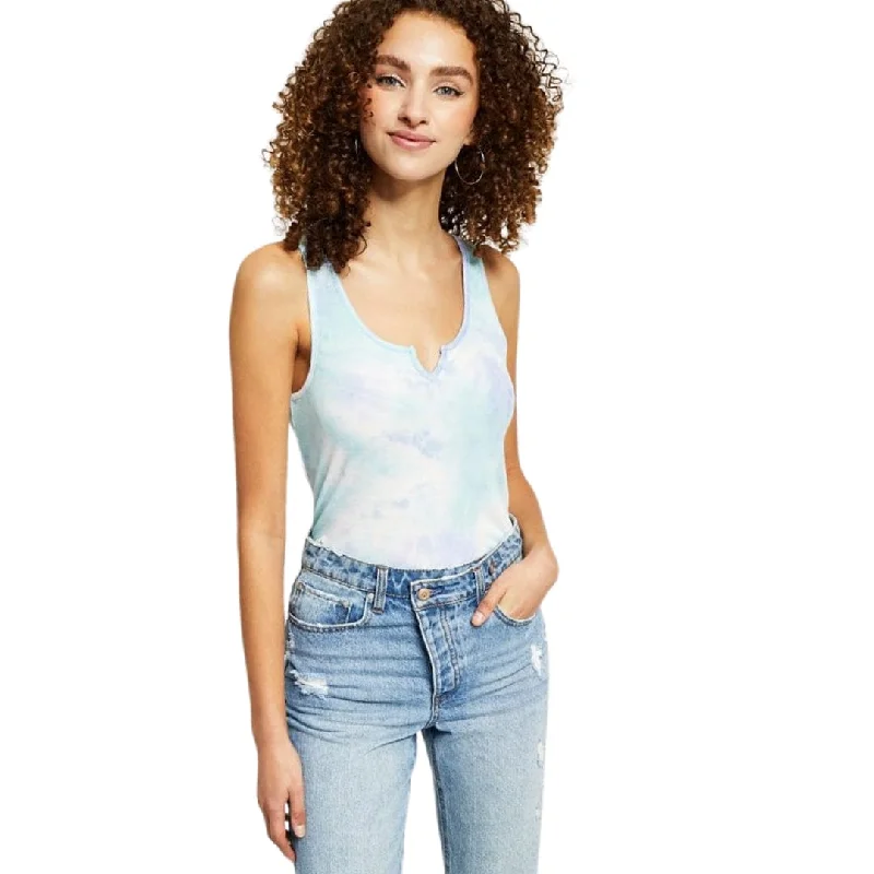 HIPPIE ROSE - Notch-Front Tank Top sequin tank top