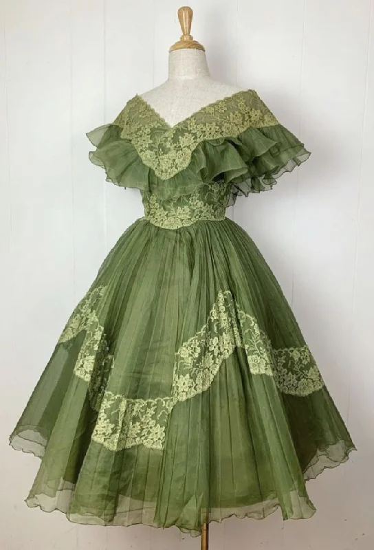 Green sweet and cute exquisite lace long tulle prom dress evening dress birthday party dress homecoming dress gh3539 Tunics Exclusive limited Green sweet and cute exquisite lace long tulle prom dress evening dress birthday party dress homecoming dress gh3539 Tunics Exclusive limited