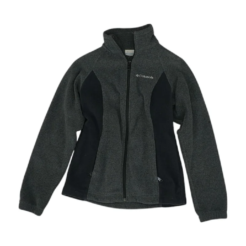 Gray Color Block Lightweight Jacket Welt Pockets Slit Pockets Flap Pockets