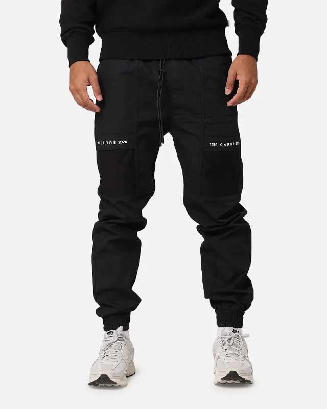 Carré 202X Cargo Jogger Pants Black Chic Slim Fit Pants