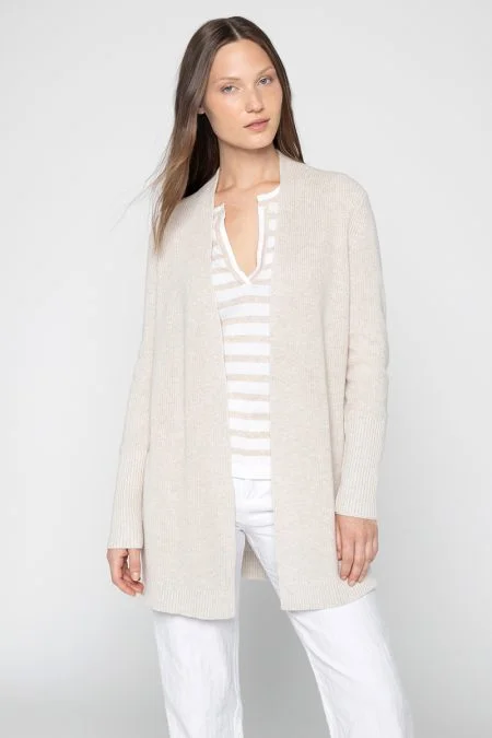 Kinross Cashmere Easy Rib Cardigan Elegant Classic Vintage