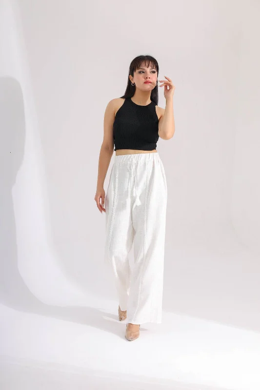 Pant 8687 Trendy Wide-Leg Pants