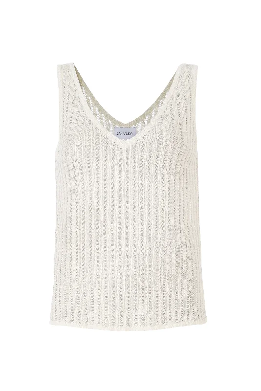Caldo Linen Tank Top White neon tank top