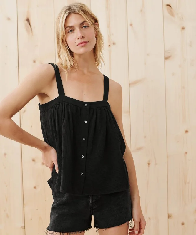 Cypress Button Tank fitness tank top