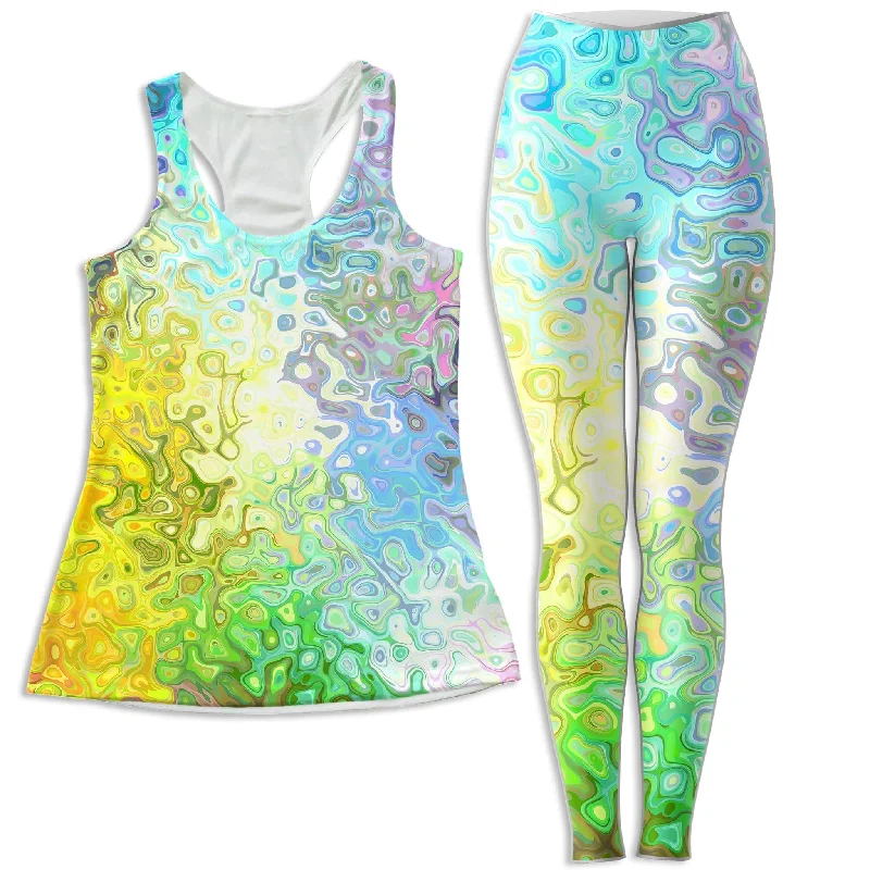Color Jumble Women's Tank and Leggings Combo activewear tank top