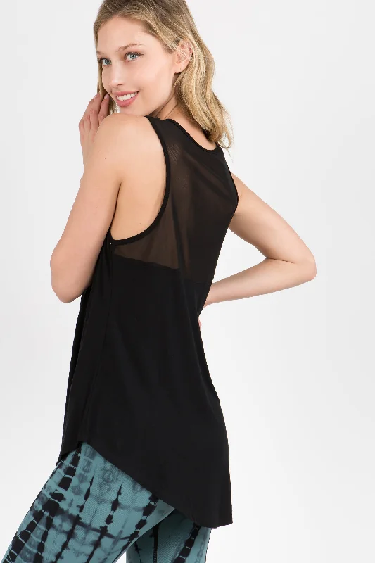Mesh Inset Performance Tank workout tank top