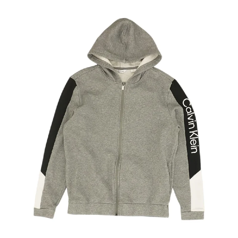 Gray Solid Active Jacket Knit Jacket Woven Jacket Fleece Jacket