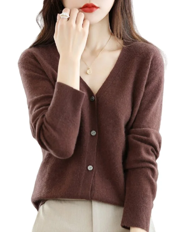 ASNE Wool Cardigan Print Jacquard Patchwork