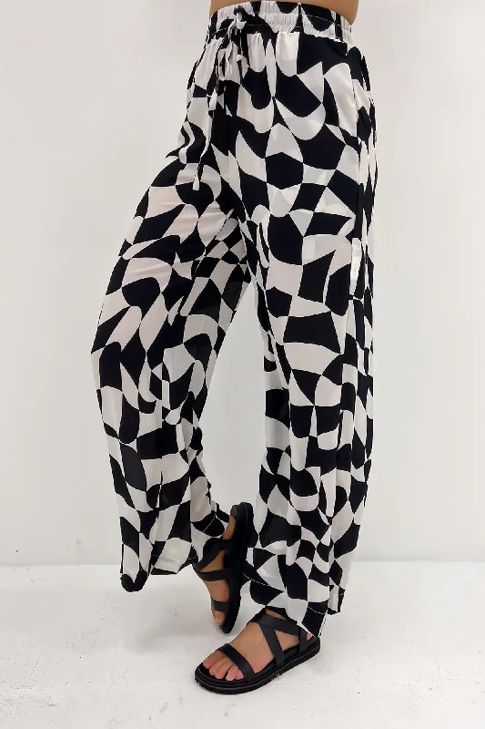 Brynn Pant Black White Soft Cotton Pants