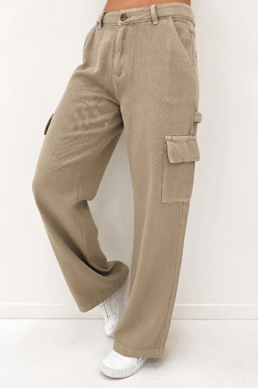 Bravo Cargo Pant Beige Classic Cropped Pants