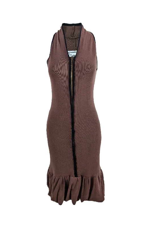 Richmond Cornejo Vintage Brown Puffball Skirt Party Dress, 1980s Tunics Designer luxury Richmond Cornejo Vintage Brown Puffball Skirt Party Dress, 1980s Tunics Designer luxury