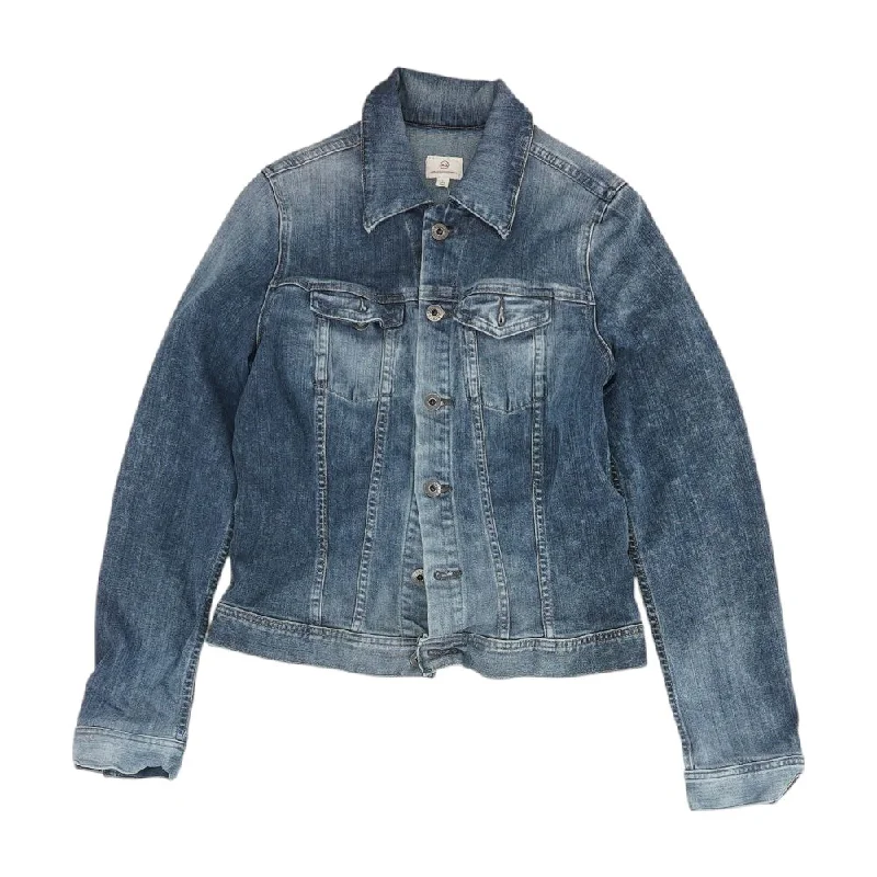 Blue Solid Denim Jacket Faux Fur Jacket Real Fur Jacket Shearling Jacket