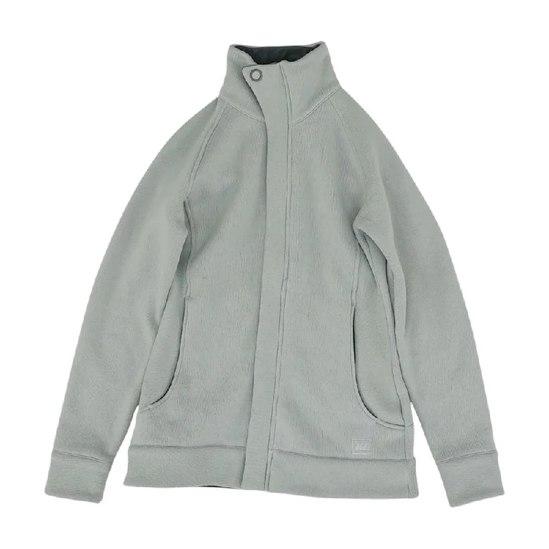 Gray Solid Lightweight Jacket Front Pockets Side Pockets Patch Pockets