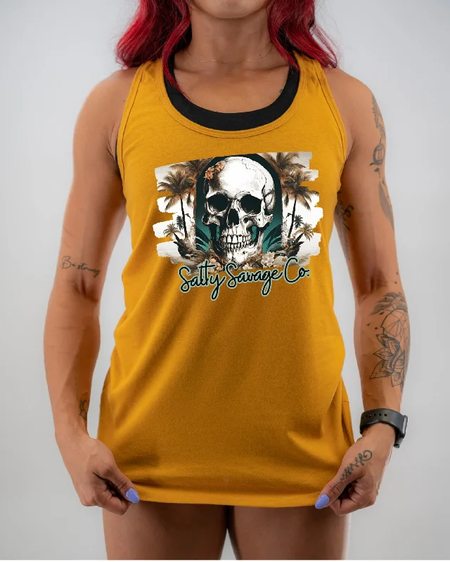 Ladies “Dead at Sea" Racerback Tank flirty tank top
