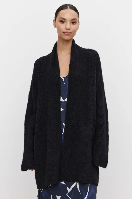 CALLI CARDIGAN Mesh Fabric Canvas Fabric Denim Fabric