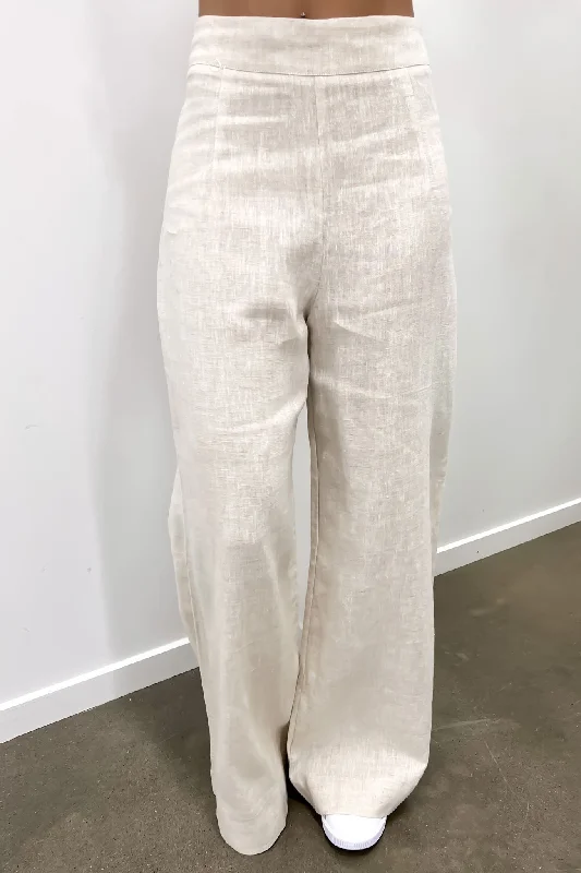 Nadine Pant Oatmeal Fashionable Sporty Pants