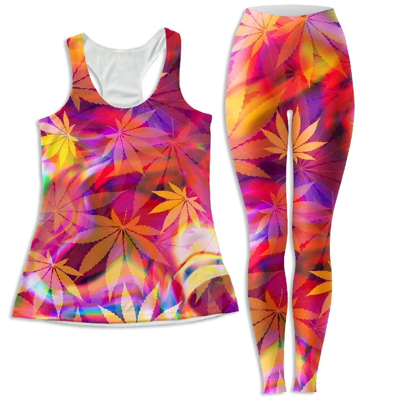 Ganja Dreamin Women's Tank and Leggings Combo yoga tank top