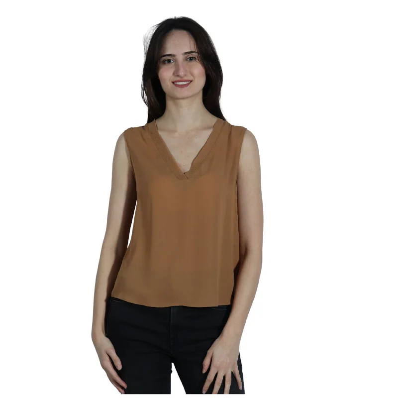 WORTHINGTON - V-Neck Flowy Tank Top trendy tank top